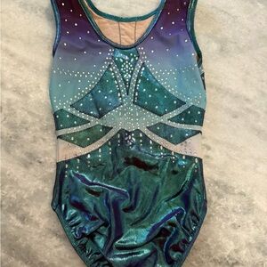 Shimmering Teal and Purple Kids Bodysuit